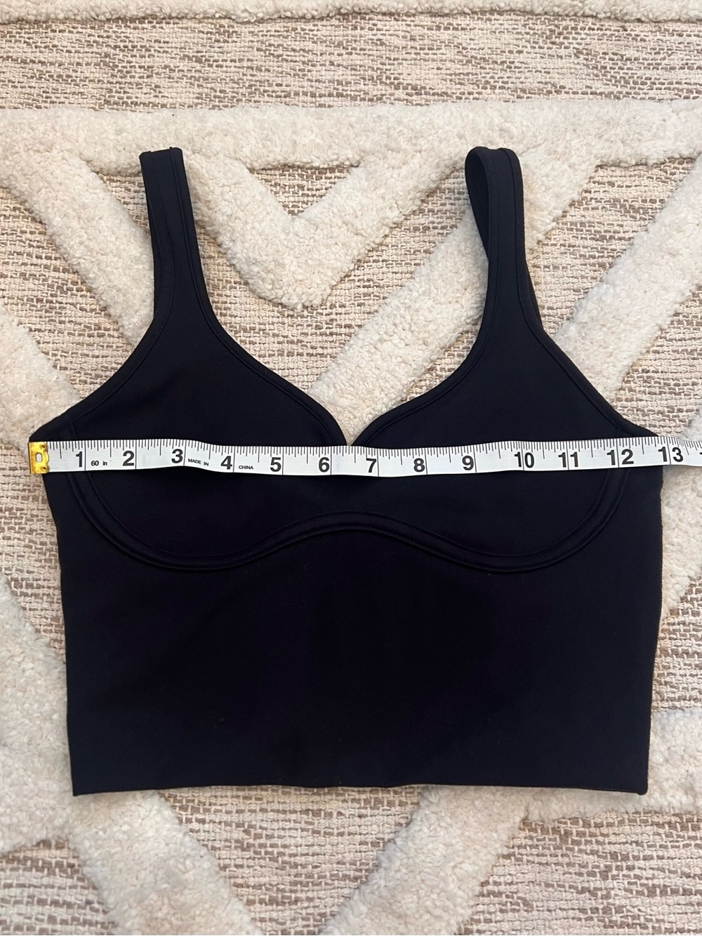 Joah Brown Black Contour Crop Tank Sueded Onyx XS/Small - Picture 6 of 9